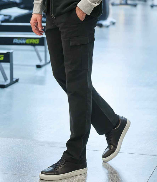 Brook Taverner Durham Chino Cargo Trousers in Black