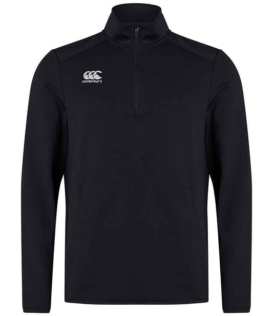 Canterbury Club Zip Neck Mid Layer Training Top in Black
