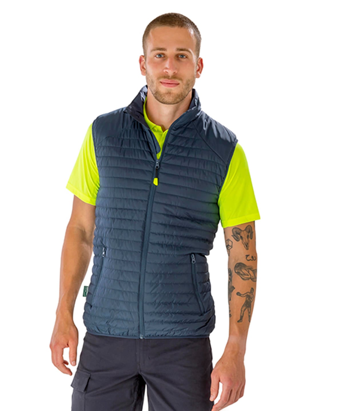Thermoquilt gilet worn