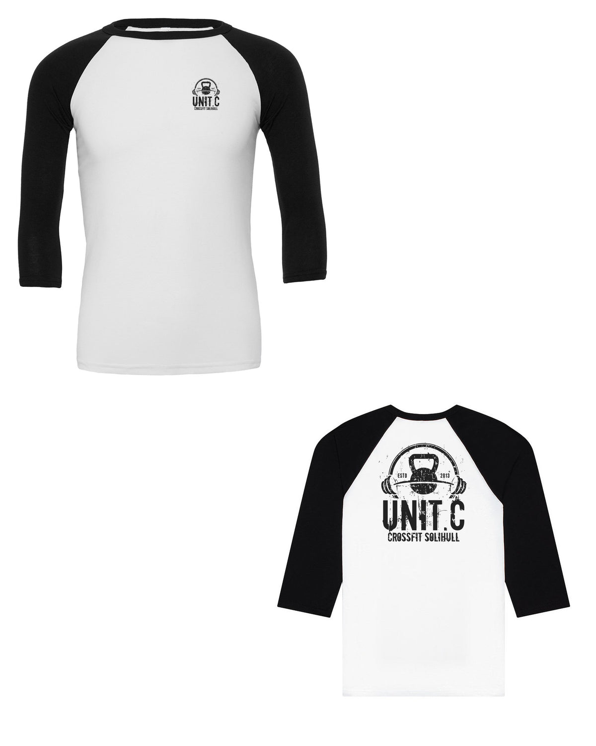 UNIT.C White/Black front and back (black print)