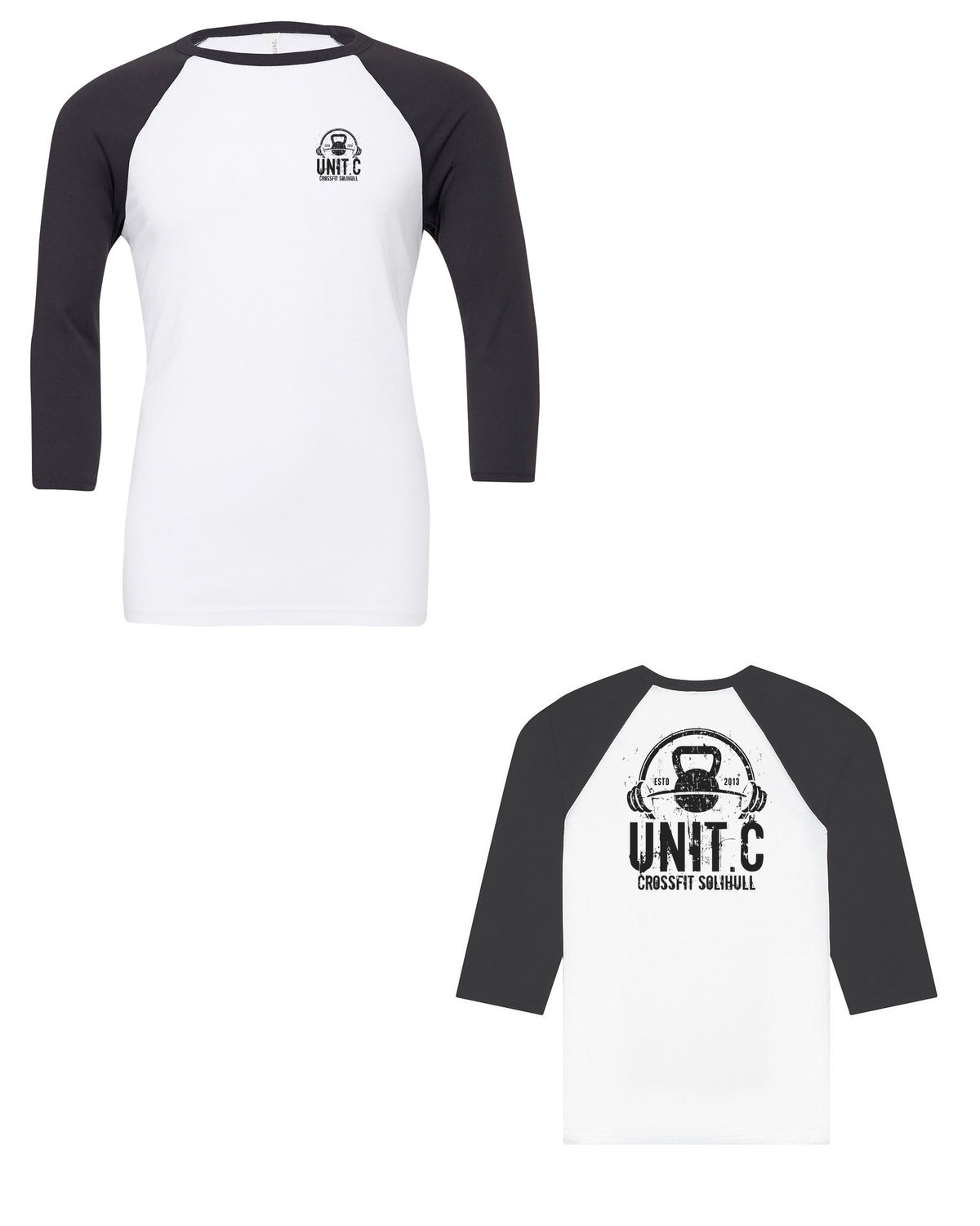 UNIT.C White/Dark Grey front and back (black print)