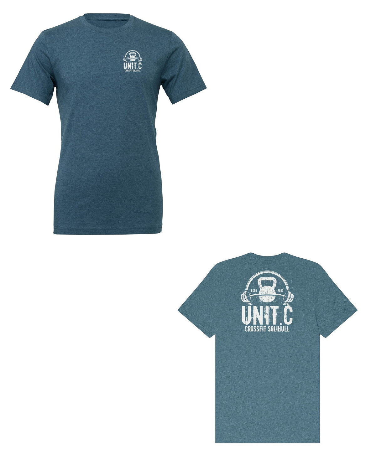 UNIT.C Heather Deep Teal front and back