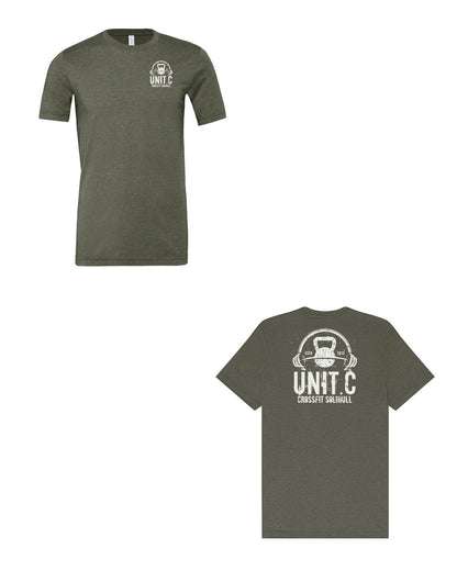 UNIT.C Heather Military Green front and back