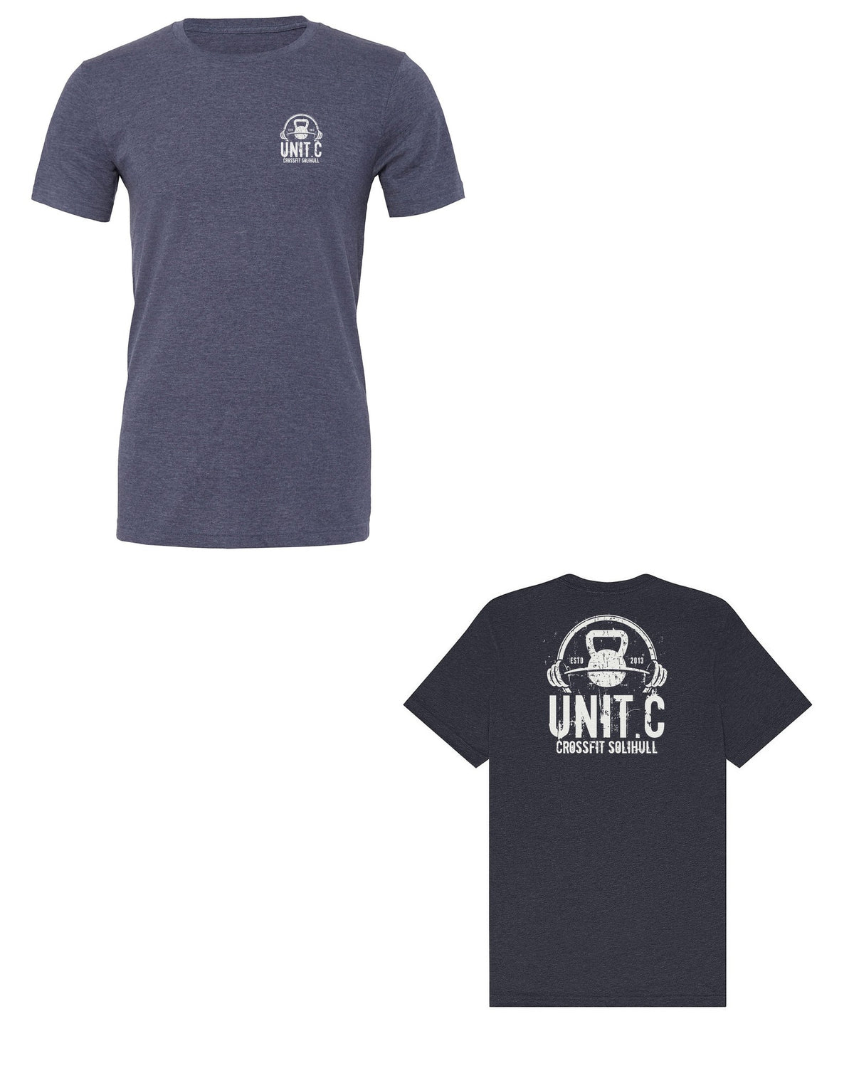 UNIT.C Heather Navy front and back