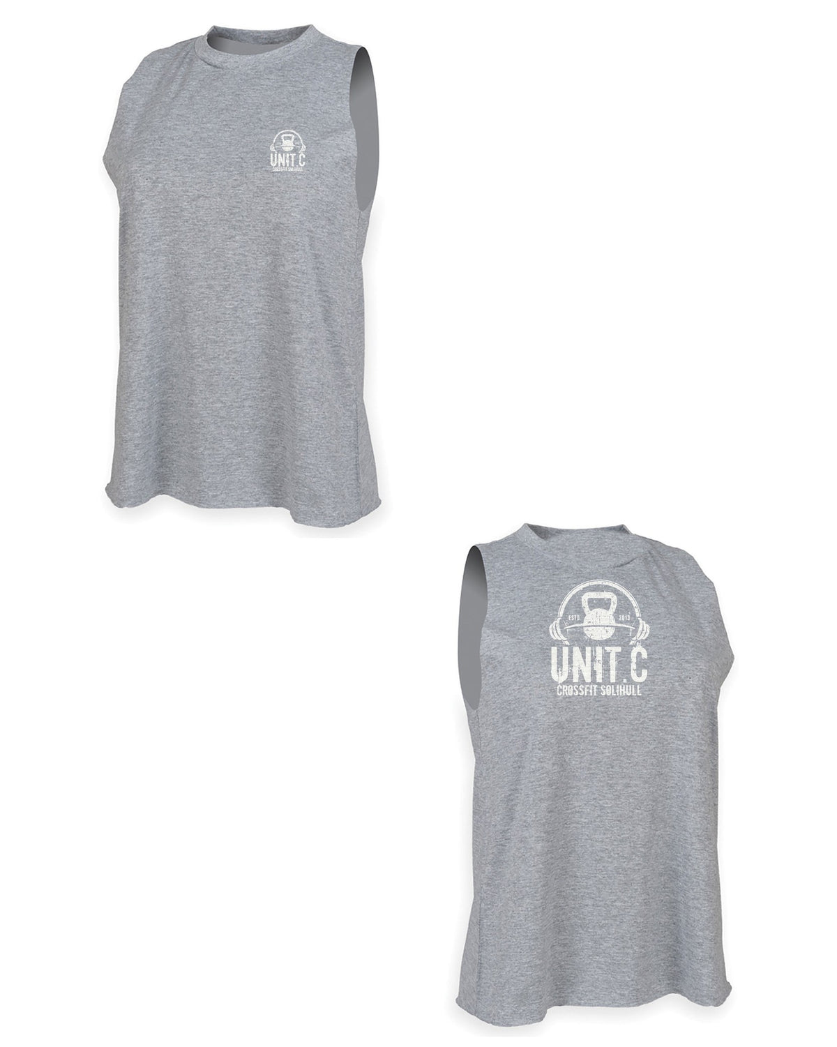 UNIT.C Heather Grey front and back