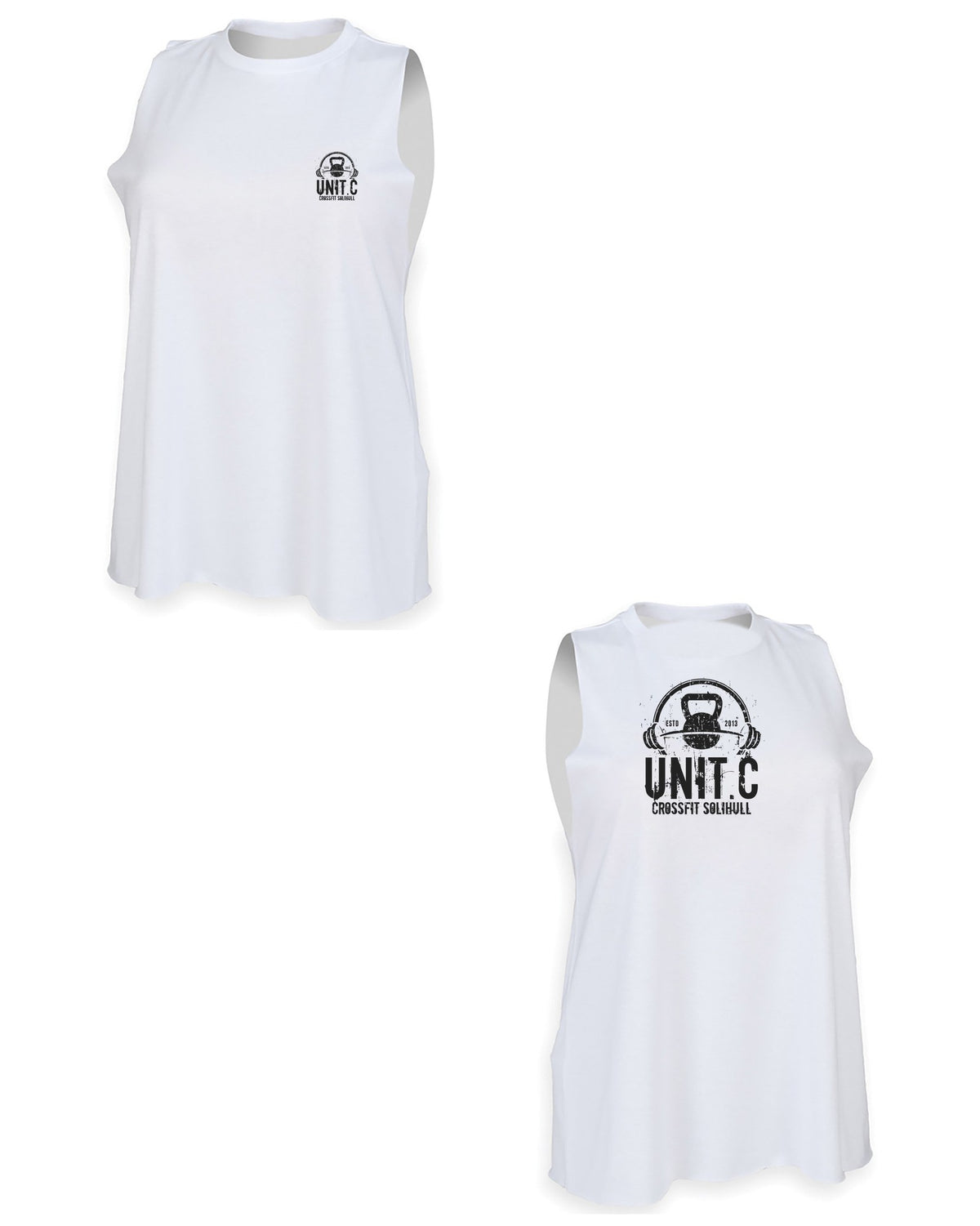 UNIT.C White front and back (black print)