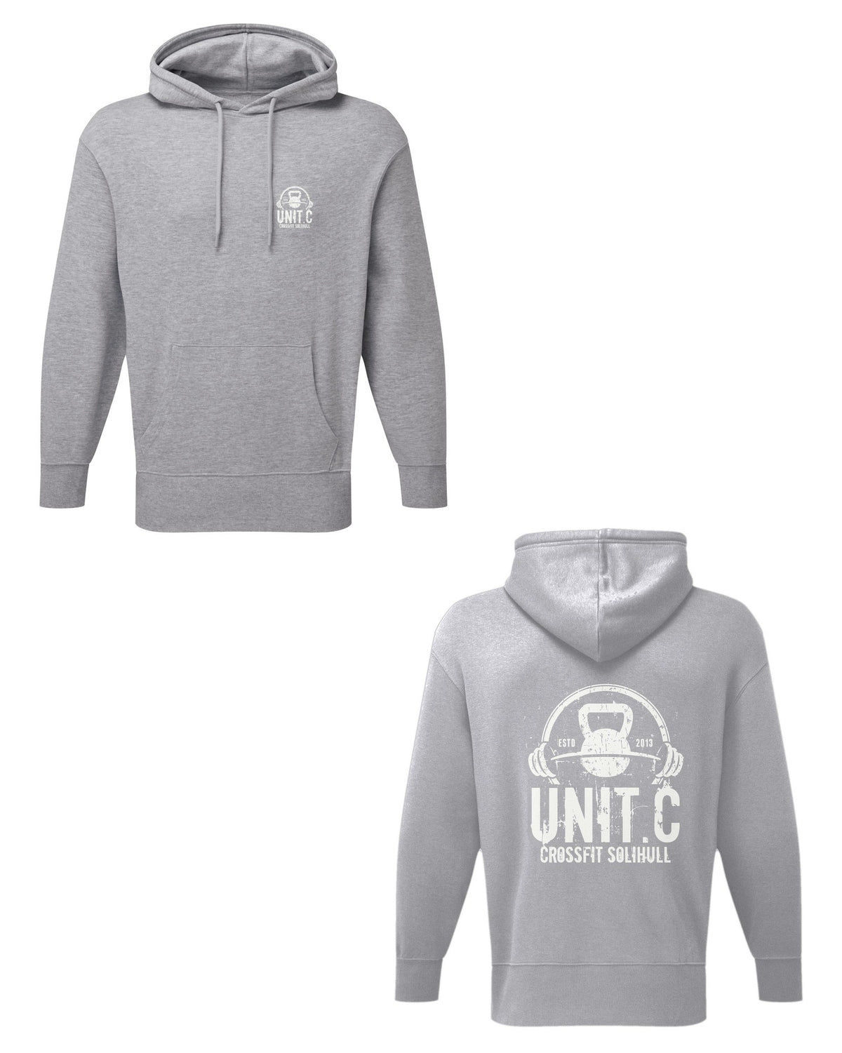 UNIT.C Heather Grey front and back