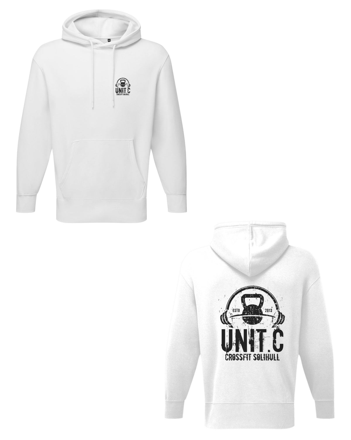 UNIT.C White front and back (black print)