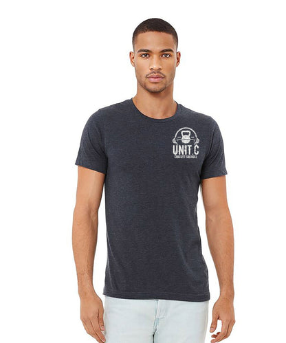 UNIT.C crew tee worn, dark grey