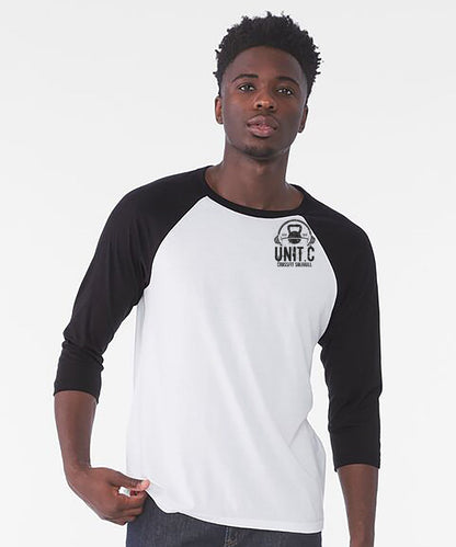 UNIT.C baseball tee worn, front