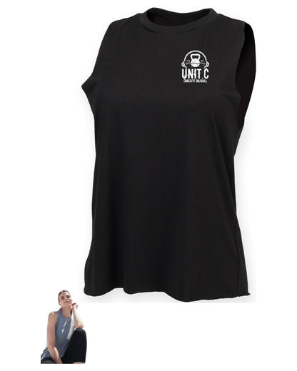 Unit C High Neck Vest front, UNIT.C badge left chest