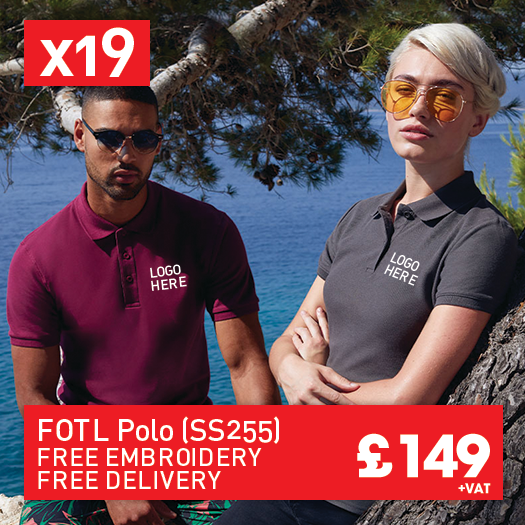 19 FRUIT LOOM Premium polo for Only £149 (SS255)