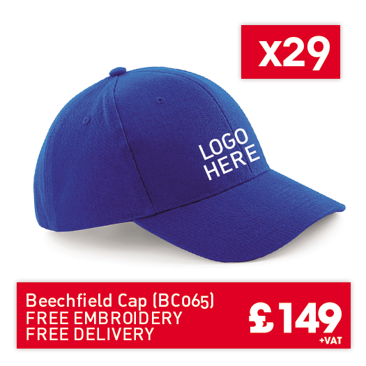 29 Beechfield Pro-style heavy brushed cotton cap for Only £149 (BC065)