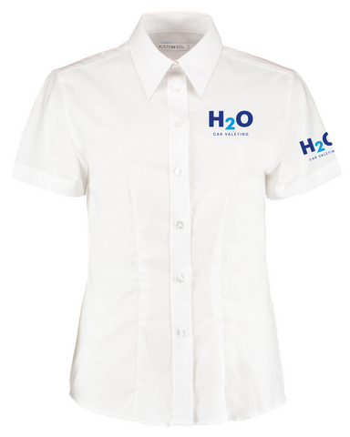 H20 Women's workplace Oxford blouse short-sleeved (tailored fit) KK360