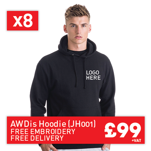 8 JustHoods College hoodie for Only £99 (JH001)