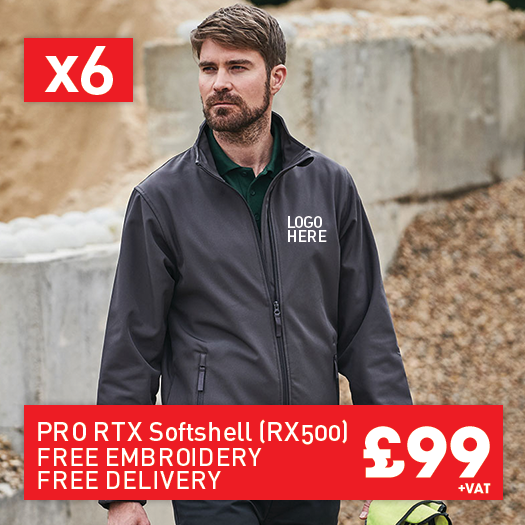 6 RTX Pro 2-layer softshell for Only £99 (RX500)