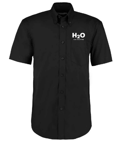 H2O Corporate Oxford shirt short-sleeved Black (KK109)