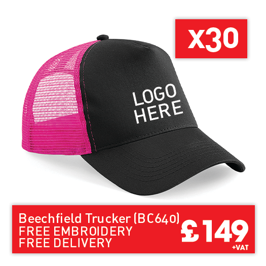 30 Beechfield Snapback trucker for Only £149 (BC640)