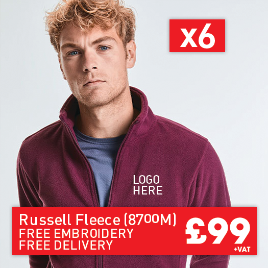 6 Russell Full Zip Micro fleece Jackets for Only £99 (8700 M)