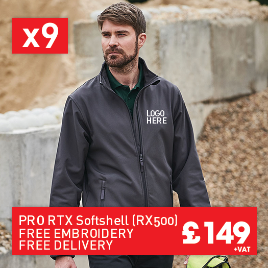 9 RTX Pro 2-layer softshell for Only £149 (RX500)