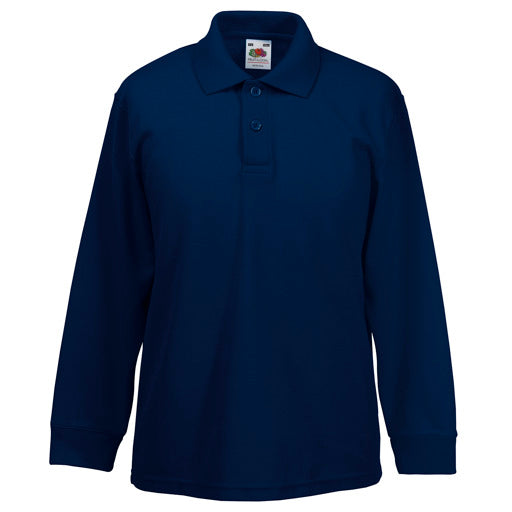 Fruit Of The Loom Kids Long Sleeve 65/35 Polo