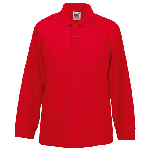 Fruit Of The Loom Kids Long Sleeve 65/35 Polo