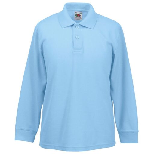 Fruit Of The Loom Kids Long Sleeve 65/35 Polo