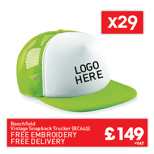 29 Beechfield Vintage snapback trucker for Only £149 (BC645)