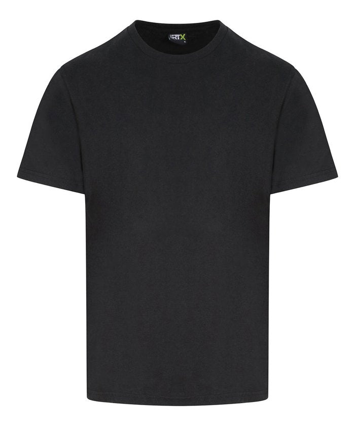 Black tee with your logo printed on the left chest